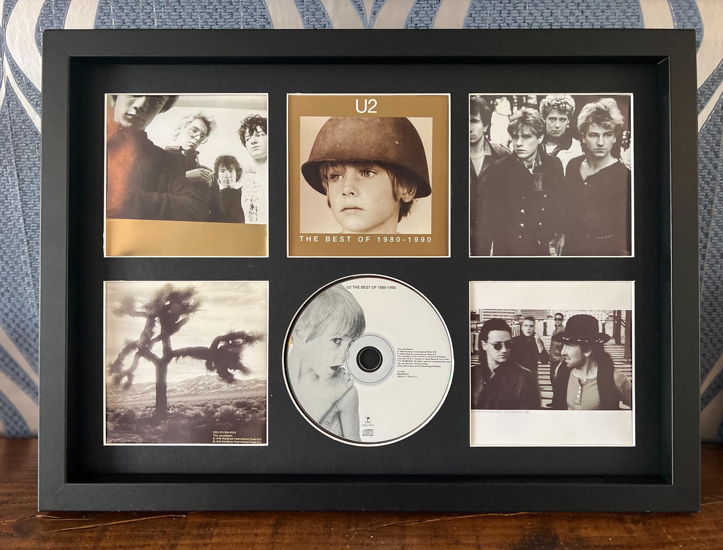 U2 | The Best Of 1980-1990 | Retro Mounted CD Wall Display | Frame Not Included |
