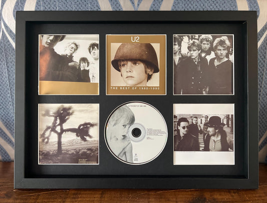 U2 | The Best Of 1980-1990 | Retro Mounted CD Wall Display | Frame Not Included |