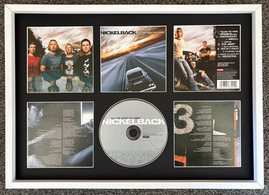 Nickelback | All The Right Reasons | Retro Mounted CD Wall Display | Frame Not Included |
