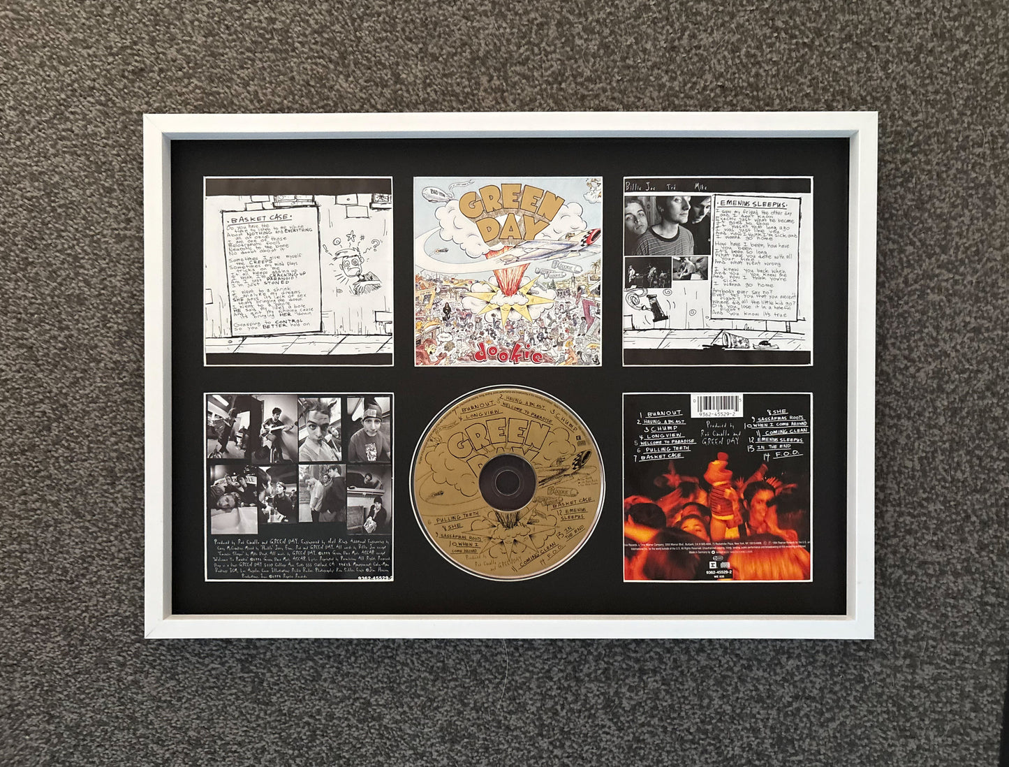 Green Day | Dookie | Retro Mounted CD Wall Display | Frame Not Included |
