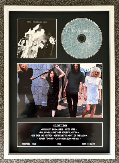 Hole | Celebrity Skin | Retro Mounted CD Wall Display | Frame Not Included |