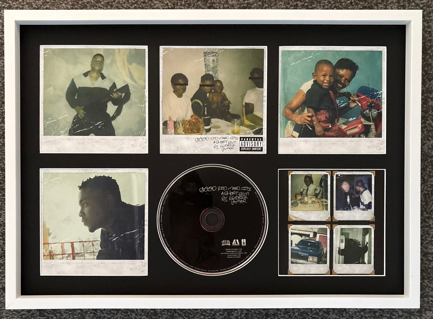 Kendrick Lamar | Good Kid M.A.A.D City | Retro Mounted CD Wall Display | Frame Not Included |