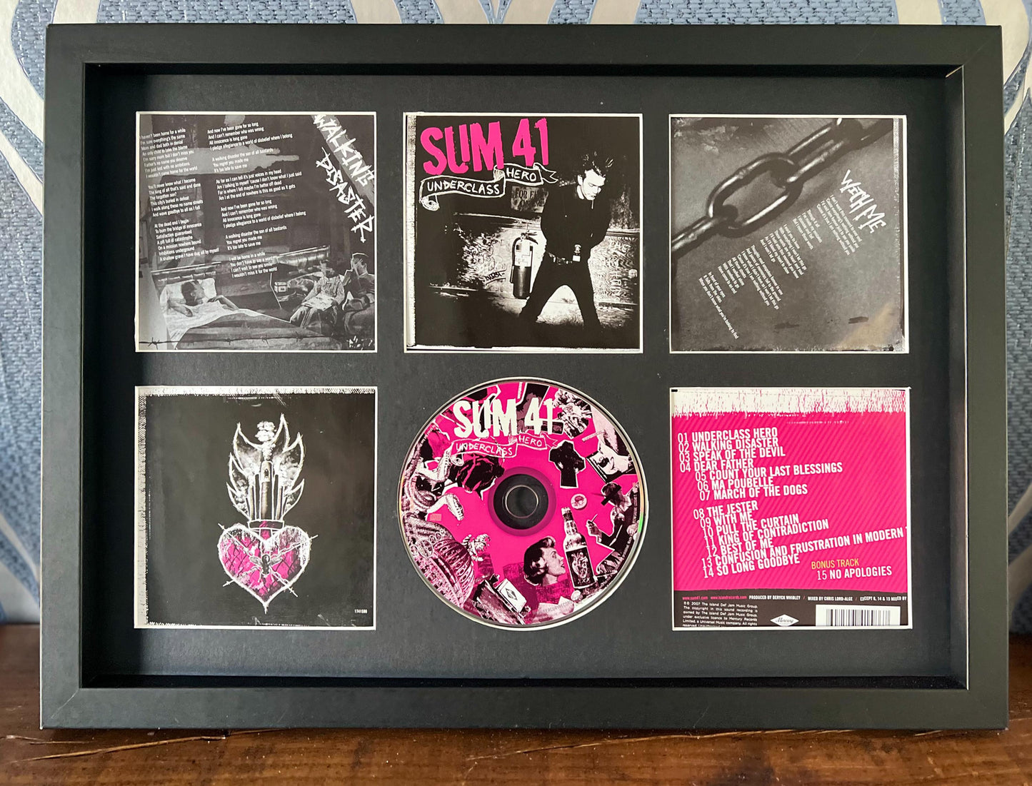 Sum 41 | Underclass Hero | Retro Mounted CD Wall Display | Frame Not Included |
