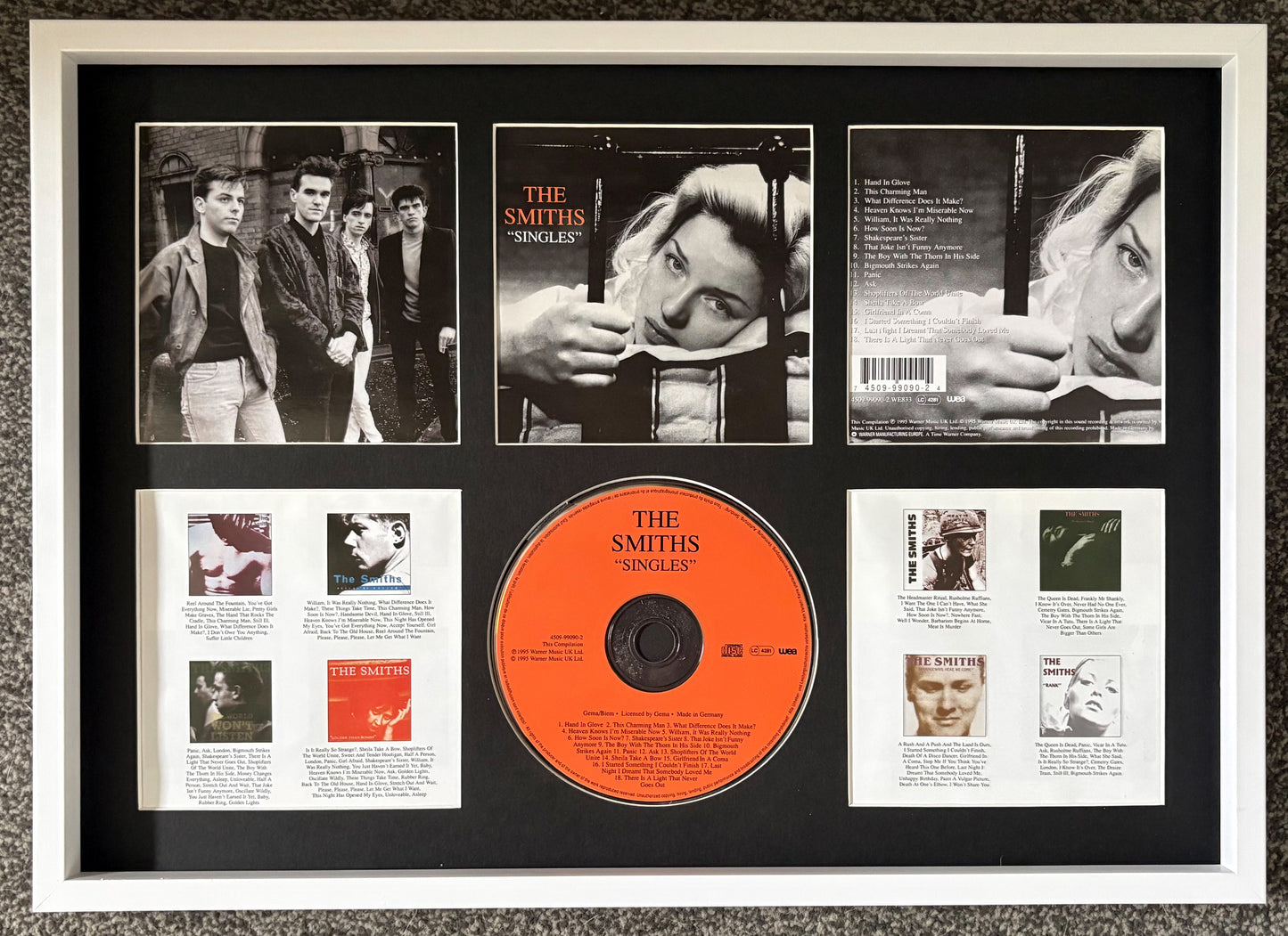 The Smiths | Singles | Retro Mounted CD Wall Display | Frame Not Included |