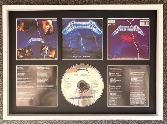 Metallica | Ride The Lightning | Retro Mounted CD Wall Display | Frame Not Included |