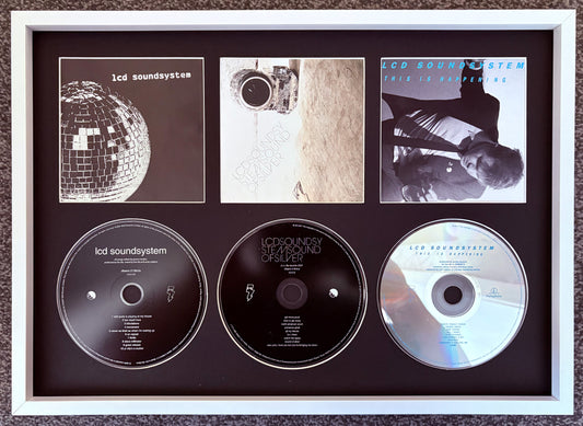 LCD Soundsystem | LCD Soundsystem | Stemsound Of Silver | This Is Happening | Retro Triple CD Wall Display | Frame Not Included |