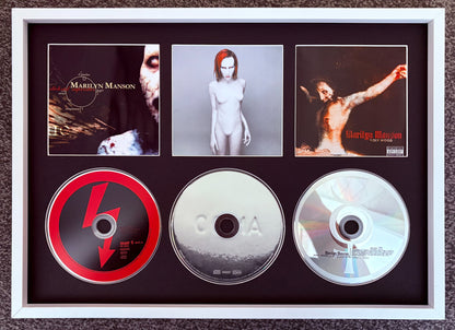 Marilyn Manson | Anti-Christ Superstar | Mechanical Animals | Holy Wood | Retro Triple CD Wall Display | Frame Not Included |
