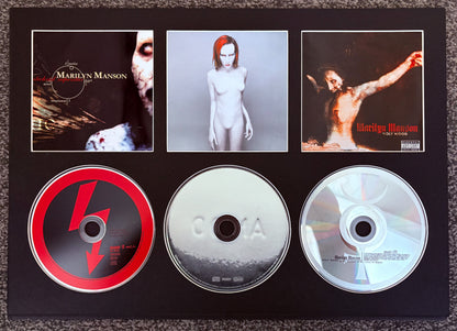 Marilyn Manson | Anti-Christ Superstar | Mechanical Animals | Holy Wood | Retro Triple CD Wall Display | Frame Not Included |