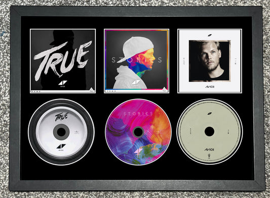 Avicci | True | Stories | Tim | Triple Retro Mounted CD Wall Display | Frame Not Included |
