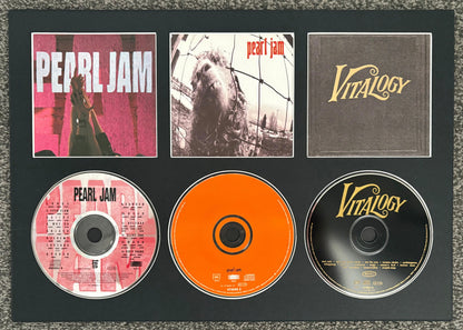 Pearl Jam | Ten | Vs | Vitalogy | Retro Triple CD Wall Display | Frame Not Included |