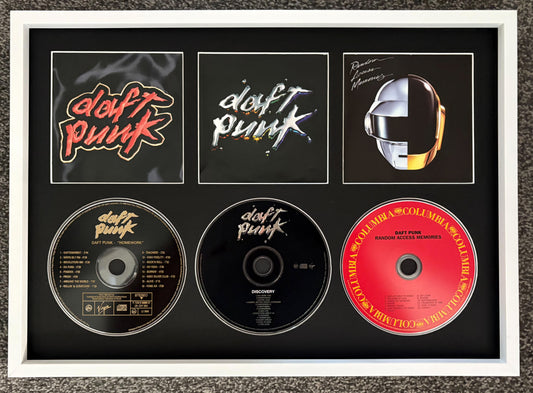 Daft Punk | Homework | Discovery | Random Access Memories | Retro Triple CD Wall Display | Frame Not Included |