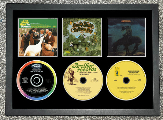 The Beach Boys | Pet Sounds | Smiley Smile | Surf's Up | Retro Triple CD Wall Display | Frame Not Included |