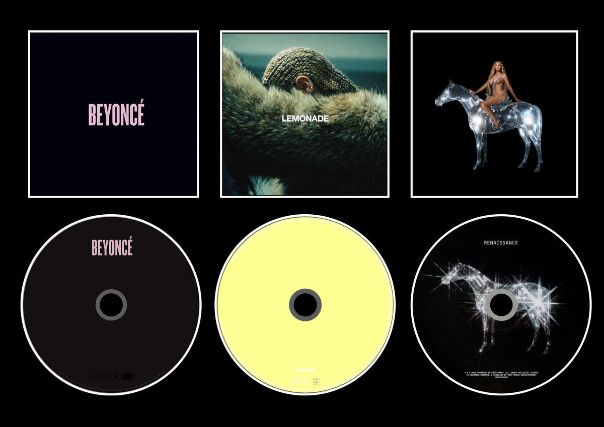 Beyonce | Beyonce | Lemonade | Renaissance | Retro Triple CD Wall Display | Frame Not Included |