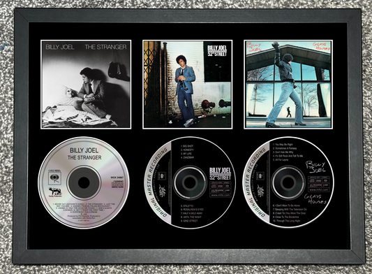 Billy Joel | The Stranger | 52nd Street | Glass Houses | Triple CD Wall Display | Frame Not Included |