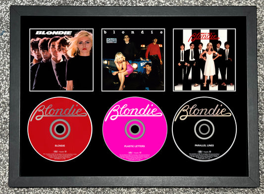 Blondie | Blondie | Plastic Letters | Parallel Lines | Retro Triple CD Wall Display | Frame Not Included |