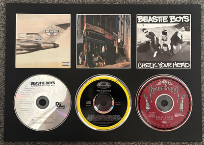 Beastie Boys | Licenced To Ill | Paul’s Boutique | Check Your Head | Triple Retro Mounted CD Wall Display | Frame Not Included |