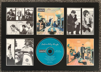 Oasis | Definitely Maybe | Retro Mounted CD Wall Display | Frame Not Included |