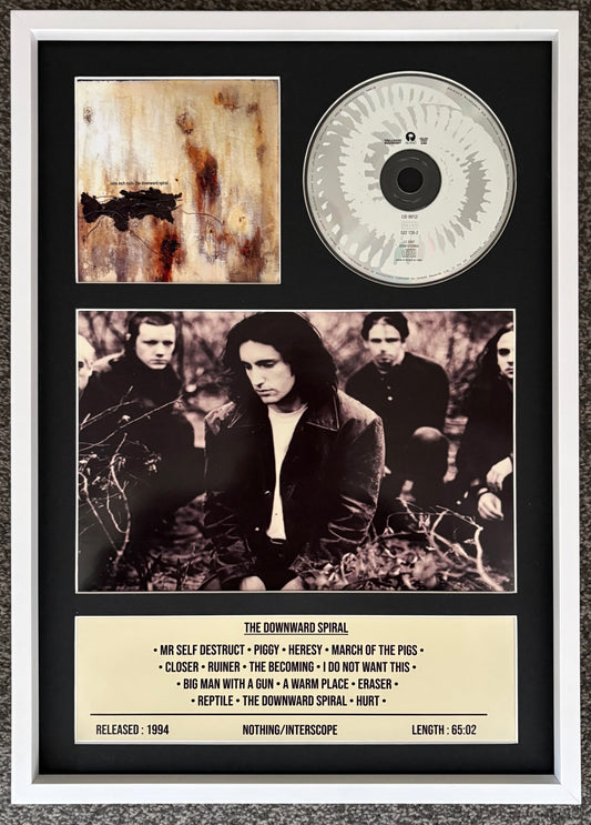 Nine Inch Nails | The Downward Spiral | Retro Mounted CD Wall Display | Frame Not Included |