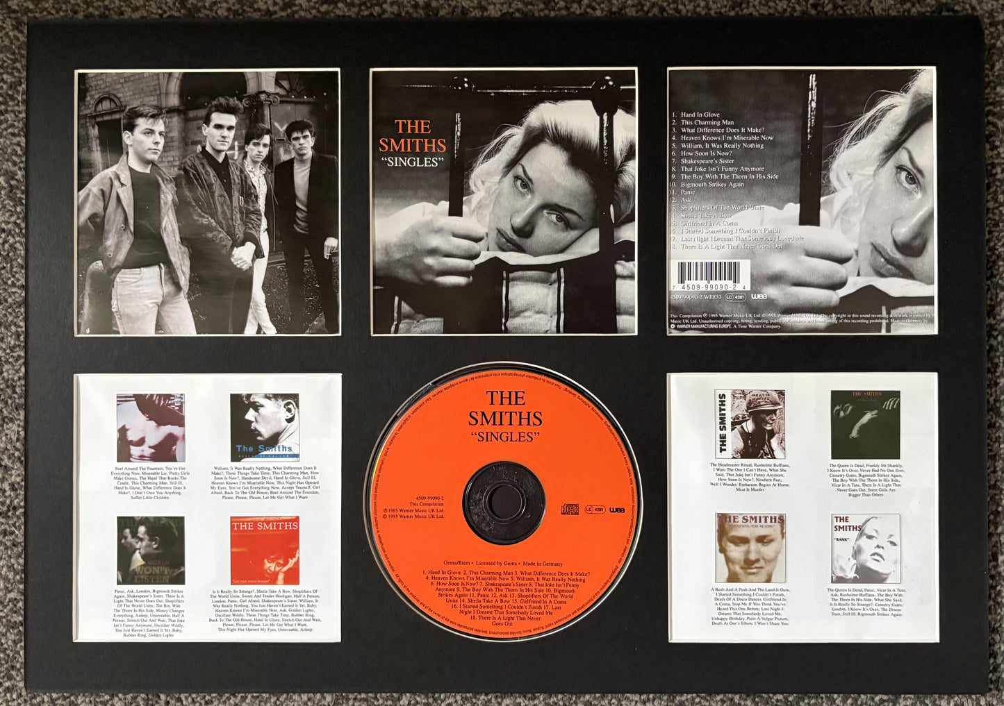 The Smiths | Singles | Retro Mounted CD Wall Display | Frame Not Included |