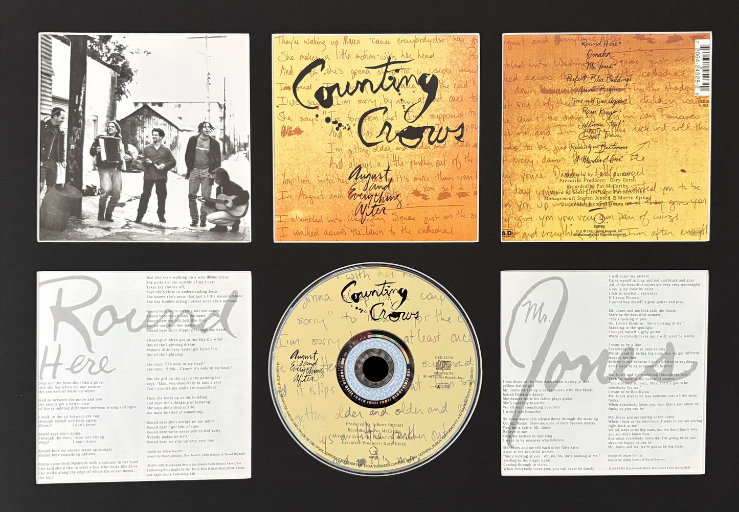 The Counting Crows | August & Everything After | Retro Mounted CD Wall Display | Frame Not Included |