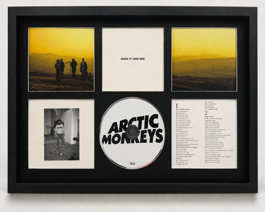 Framed Arctic Monkeys album with cover and disc