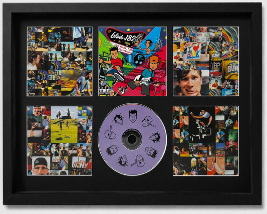 Framed display of George Michael's 'Patience' album with cover art and CD
