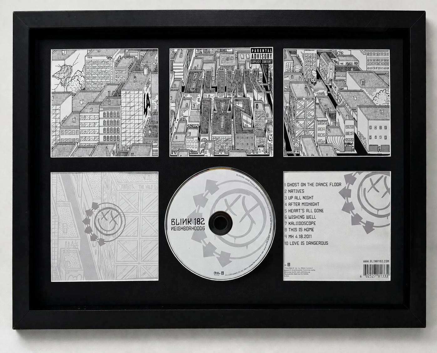 Framed display of George Michael's 'Patience' album with cover art and CD