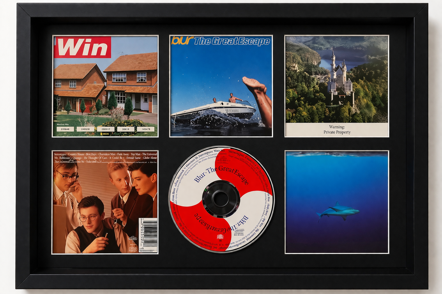 Framed display of George Michael's 'Patience' album with cover art and CD