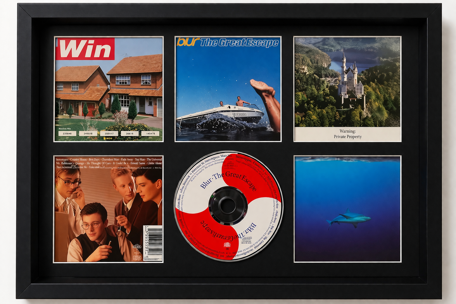 Framed display of George Michael's 'Patience' album with cover art and CD