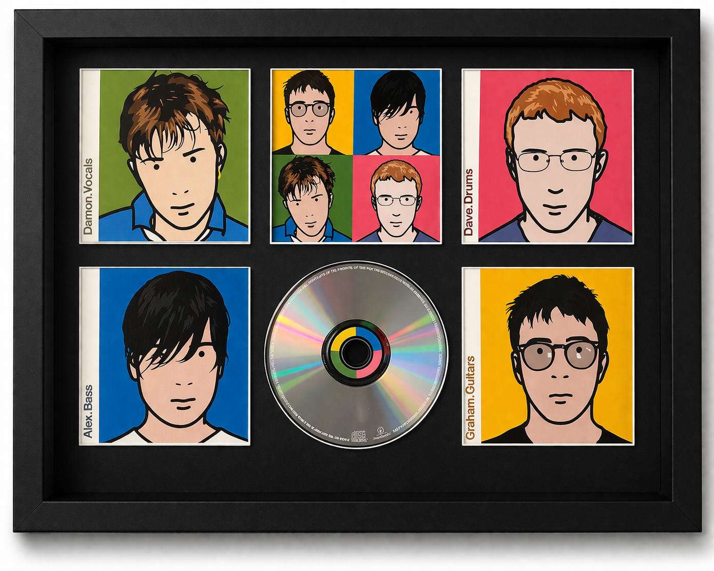 Framed display of George Michael's 'Patience' album with cover art and CD