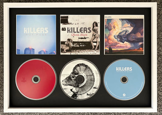 The Killers | Hot Fuss | Sam's Town | Imploding The Mirage | Retro Triple CD Wall Display | Frame Not Included |
