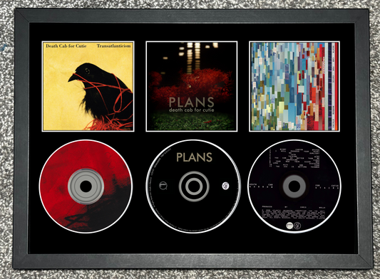 Death Cab For Cutie | Transatlantiscim | Plans | Narrow Stairs | Triple Retro Mounted CD Wall Display | Frame Not Included |
