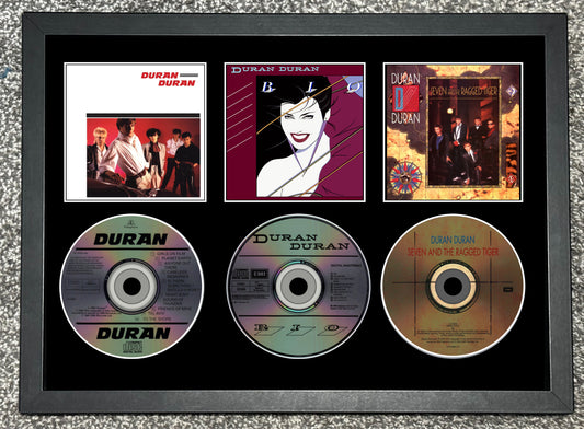 Duran Duran | Duran Duran | Rio | Seven & The Ragged Tiger | Retro Triple CD Wall Display | Frame Not Included |