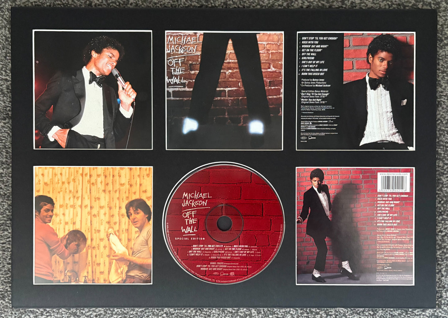 Michael Jackson | Off The Wall | Retro Mounted CD Wall Display | Frame Not Included |