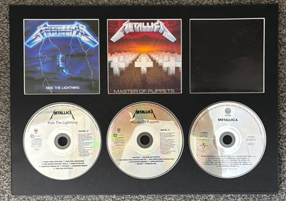Metallica | Ride The Lightning | Master Of Puppets | The Black Album | Retro Triple CD Wall Display | Frame Not Included |
