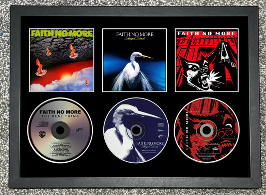 Faith No More | The Real Thing | Angel Dust | King For A Day | Retro Triple CD Wall Display | Frame Not Included |