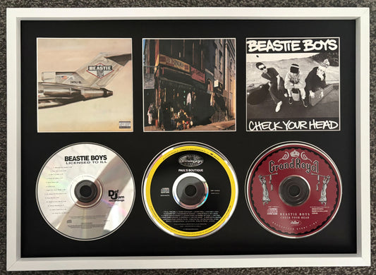 Beastie Boys | Licenced To Ill | Paul’s Boutique | Check Your Head | Triple Retro Mounted CD Wall Display | Frame Not Included |