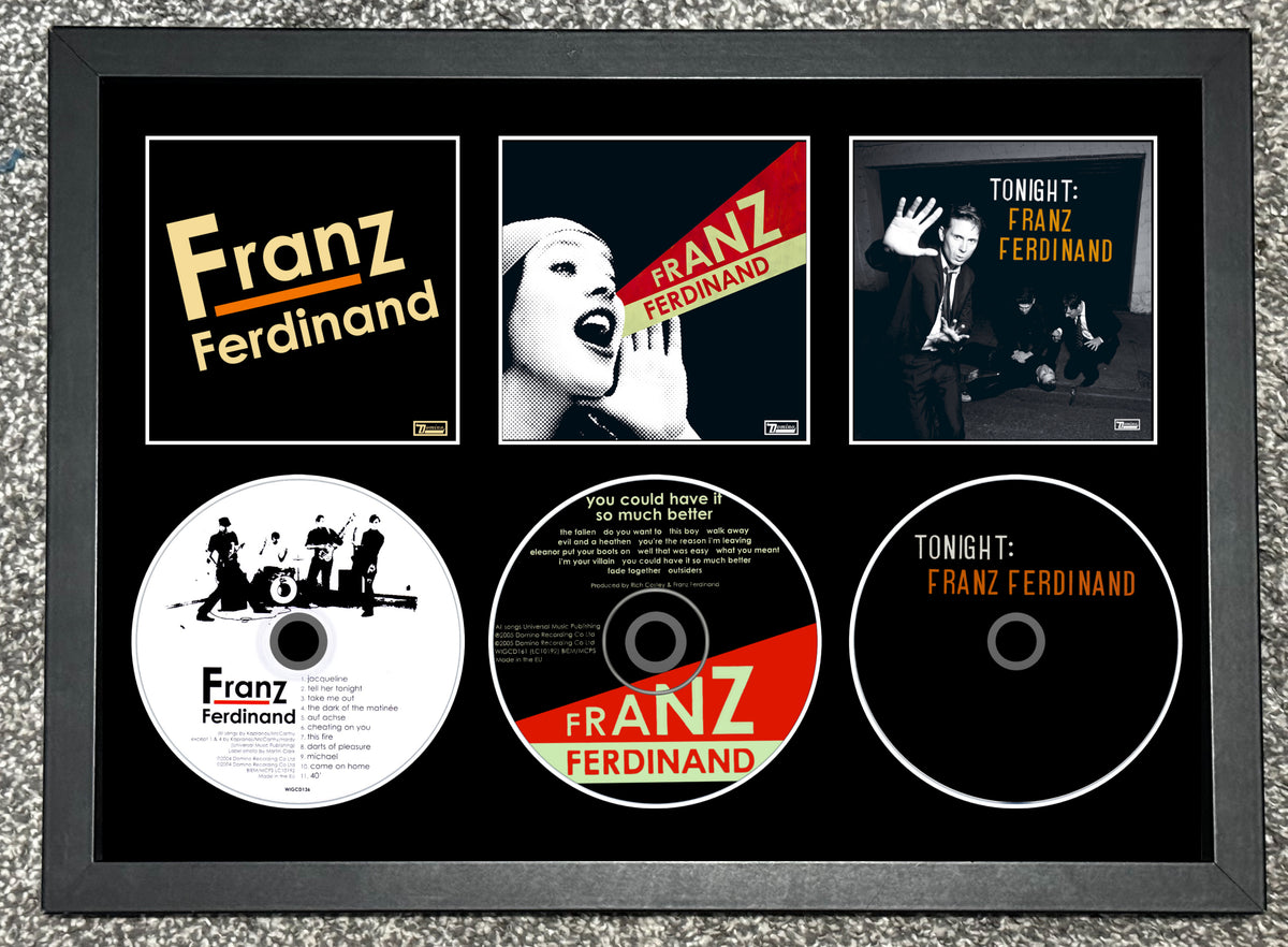 Franz Ferdinand | Franz Ferdinand | You Could Have It So Much Better | Tonight | Retro Triple CD Wall Display | Frame Not Included |