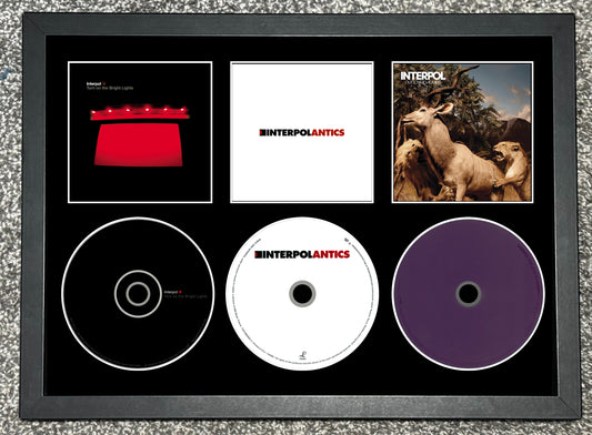 Interpol | Turn On The Bright Lights | Antics | Our Love To Admire | Retro Triple CD Wall Display | Frame Not Included |