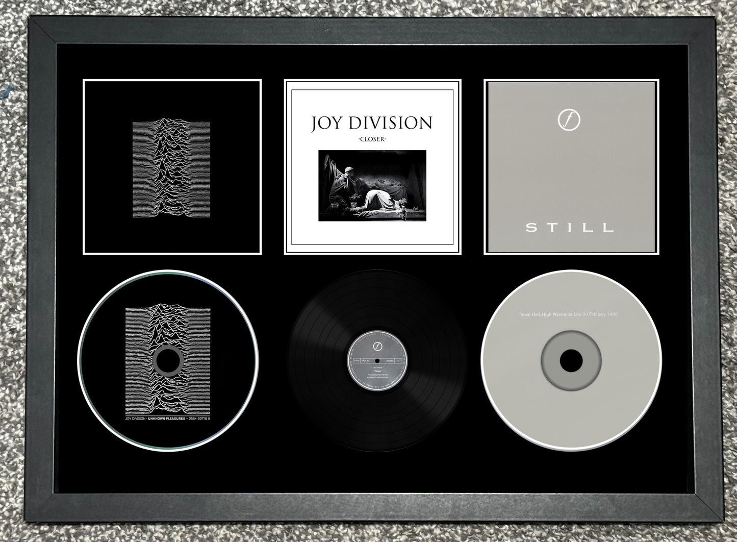 Joy Division | Unknown Pleasures | Closer | Still | Triple Retro Mounted CD Wall Display | Frame Not Included |