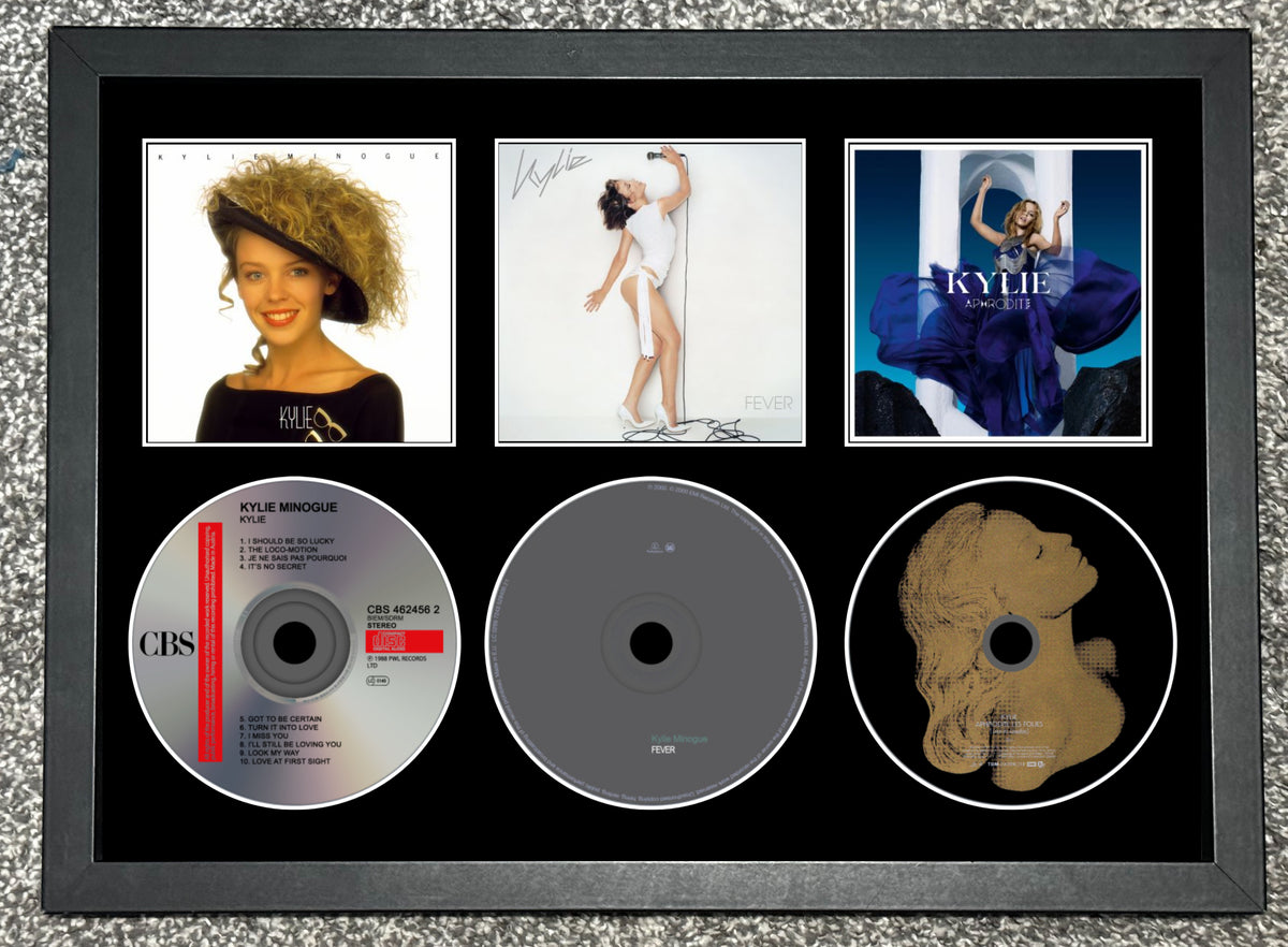 Kylie Minogue | Kylie | Fever | Aphrodite | Retro Triple CD Wall Display | Frame Not Included |