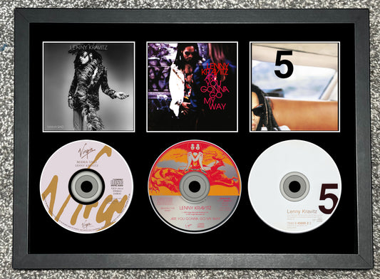 Lenny Kravitz | Mama Said | Are You Gonna Go My Way? | 5 | Retro Triple CD Wall Display | Frame Not Included |