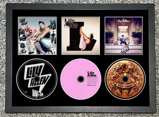 Lily Allen | Alright Still | It's Not Me, It's You | Sheezus | Retro Triple CD Wall Display | Frame Not Included |