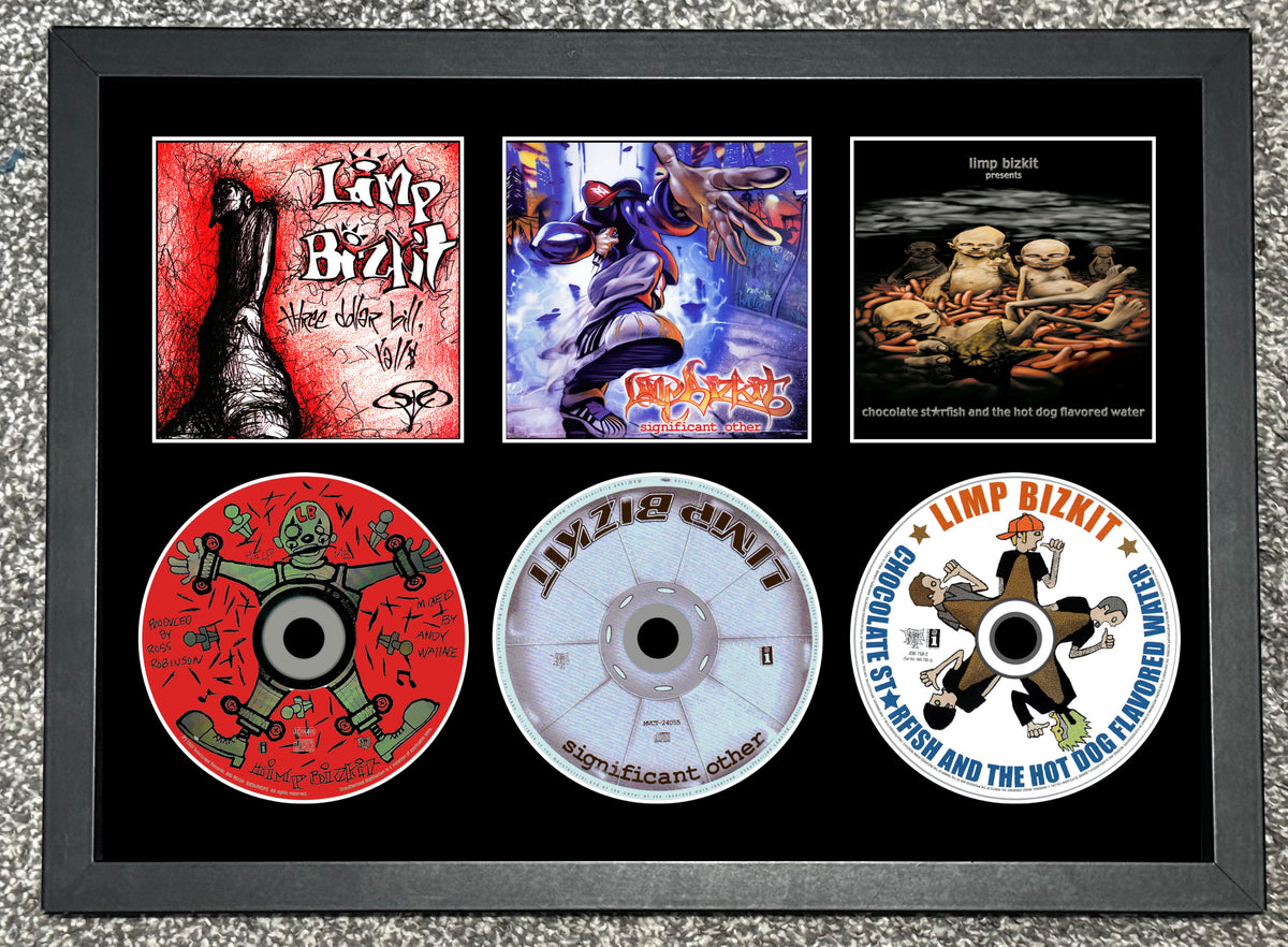 Limp Bizkit | Three Dollar Bill, Yall | Significant Other | Chocolate Starfish... | Retro Triple CD Wall Display | Frame Not Included |