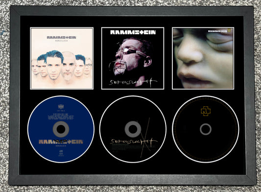 Rammstein | Herzeleid | Sehnsucht | Mutter | Retro Triple CD Wall Display | Frame Not Included |