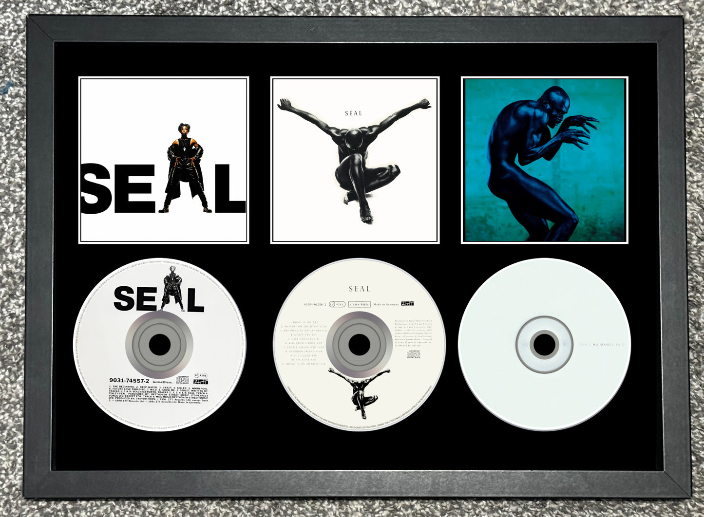 Seal | Seal | 2 | Human Being | Retro Triple CD Wall Display | Frame Not Included |
