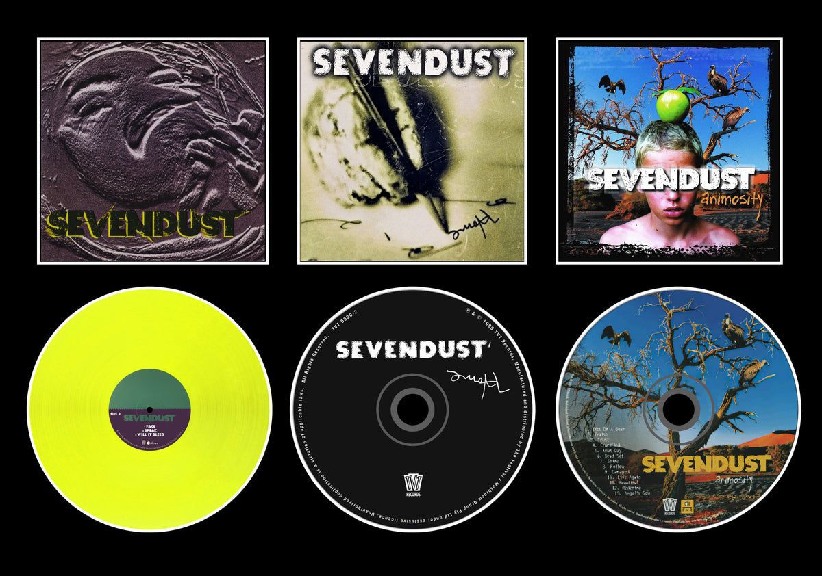 Sevendust | Sevendust | Home | Animosity | Triple Retro Mounted CD Wall Display | Frame Not Included |