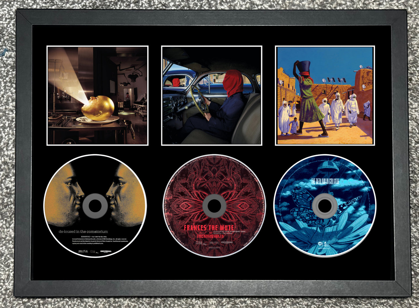 The Mars Volta | De-Loused In The Comatorium | Frances The Mute | The Bedlam.. | Triple Retro Mounted CD Wall Display | Frame Not Included |