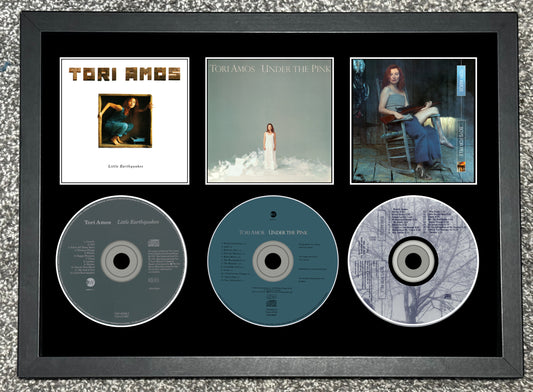 Tori Amos | Little Earthquakes | Under The Pink | Boys For Pele | Retro Triple CD Wall Display | Frame Not Included |