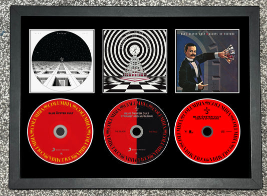 Blue Oyster Cult | Blue Oyster Cult | Tyranny & Mutation | Agents Of Fortune | Retro Triple CD Wall Display | Frame Not Included |
